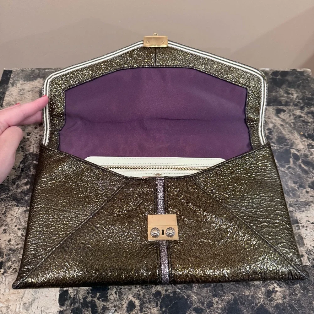 Henri Bendel Bronze Clutch - Picture 8 of 14